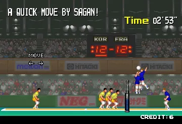 Super Volley '91 (Japan) screen shot game playing